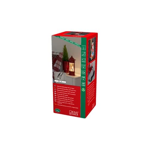 Image of Konstsmide Christmas Decorations LED Snow Globe Post Box Snowman and Children/Indoor, 5 Hour Timer/Battery Operated: 3xAA 1.5V (excl.)/Water Filled Christmas Lantern 1 Warm White Diodes