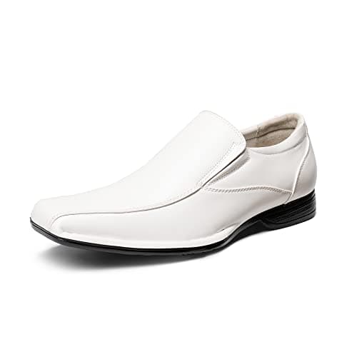 Image of Bruno Marc Men's Giorgio Leather Lined Dress Loafers Shoes,Size 12,White,Giorgio-1