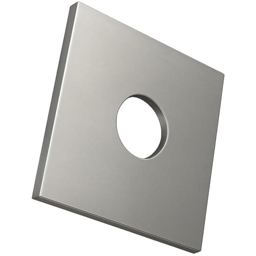 Image of M8 Square Plate Washers (Pack of 5) Rectangular Washer with Round Hole Zinc Plated Steel Metal Flat Gaskets Galvanized Fasteners for 8mm Bolts Nuts Construction Heavy Duty DIN436 (8mm x 30mm)