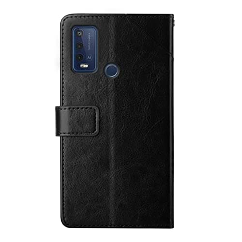 Image of Rfvzubemok Compatible with Wiko Power U30 4G Cover,Compatible with Wiko Power U30 4G PU Leather Card slot Magnetic Closure Flip Kickstand Black