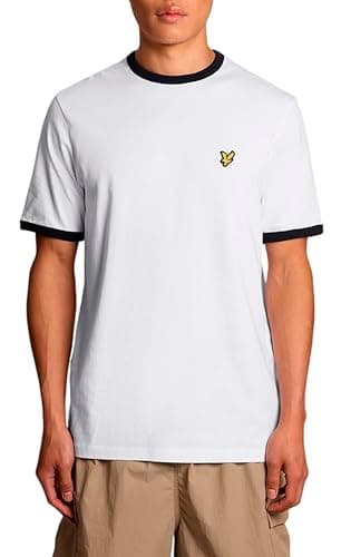 Image of Lyle & Scott SS T-Shirts Ringer T-Shirt X187 White/Dark Navy, L