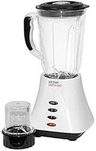Image of KitchenPerfected 500w 1.5Ltr Table Blender with Mill - 2 Speed Settings - Pulse Setting - 35ml Measuring Cup - Separate Grinder Mill Attachment -Plastic Jug - Ivory White - E5012WI