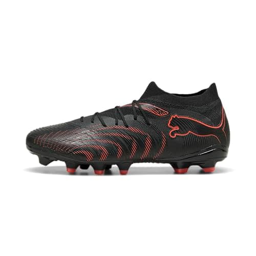 Image of PUMA Unisex Future 9 Match Firm Ground/Artifical Ground Football Boots, PUMA Black-Glowing Red-Strong Gray, 9.5 UK