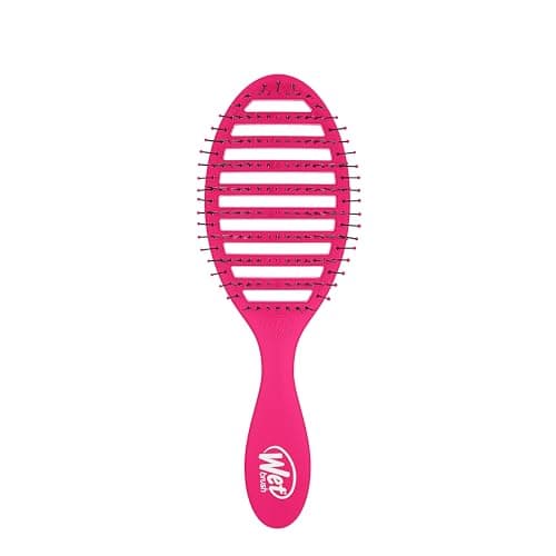Image of Wet Brush Speed Dry Detangler (Pink)- Ergonomic, Heat Flex Bristles, Blow Dry, Detangling Knots, Snag Anti-Static Brush for All Hair Type