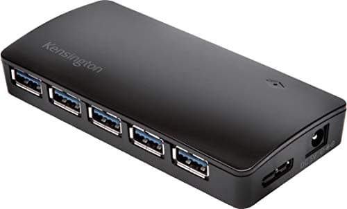 Image of Kensington USB 3.0 7-Port Hub, Transfer Speeds up to 5 Gbps - 3 Amps for Fast Charge Smartphones and Tablets, Plug and Play Installation, HP, Dell, Windows, Macbook Compatible, K39123EU
