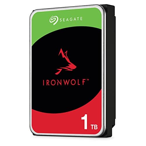 Image of Seagate IronWolf, 1TB, NAS, Internal Hard Drive, CMR 3.5 Inch, SATA, 6GB/s, 5,900 RPM, 64MB Cache, for RAID Network Attached Storage, 3 year Rescue Services (ST1000VN002)