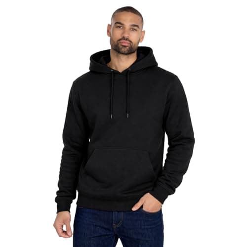 Image of Style It Up Adults Unisex Mens Ladies Full Zip Hoodies Womens Fleece Sweatshirt Plain Top (Black, X Large)