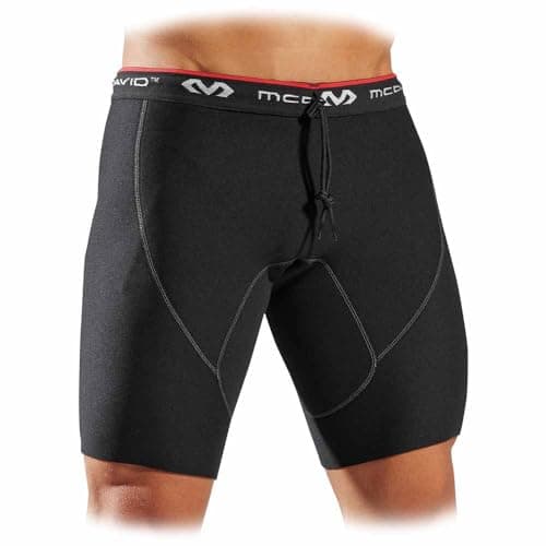 Image of McDavid 479 Neoprene Compression Shorts for Anti-Chafe Support, Comfort, Injury Prevention and More — Thighs, HIPS, Hamstrings, Glutes, Quad, and Groin (One Pair) Black