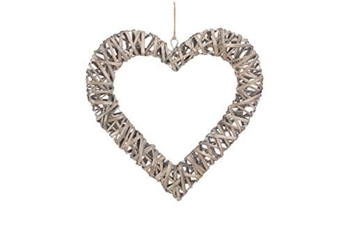 Image of Willow Direct Wicker Heart Hanging Decoration (Large)