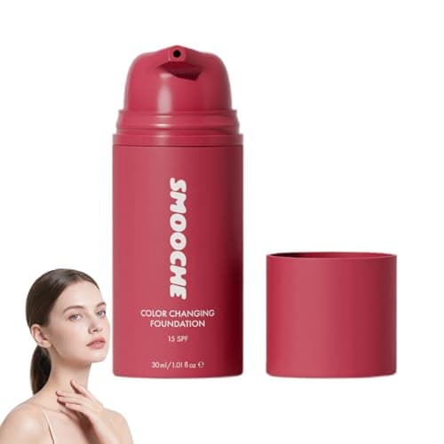 Image of Smooche Korean Colour Changing Foundation, SPF15 Moisturizing Concealer Foundation, Long-Lasting Brightening Makeup Base, Even Skin Tone for Mature Skin & All Skin Types - 30ml (1PC)