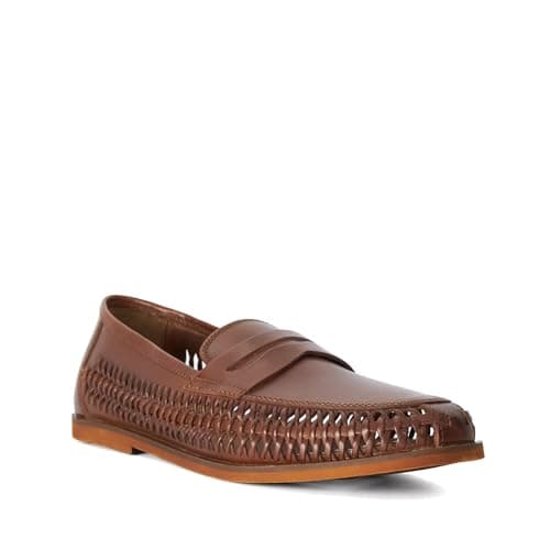 Image of Dune London Mens Bodrum Leather Moccasins Size UK 9 Tan