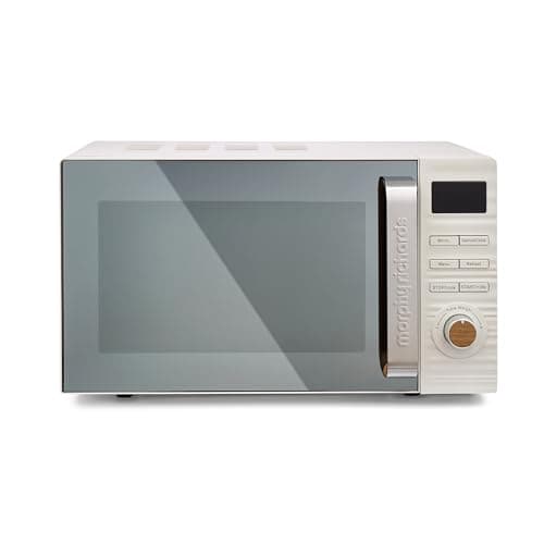 Image of Morphy Richards Clay Digital White Microwave, 20L Capacity, Stainless Steel Inner Cavity, 95 Minute Timer, 11 Power Levels, Defrost mode, Glass Turntable, Easy Clean, 800W, China Clay, 512002