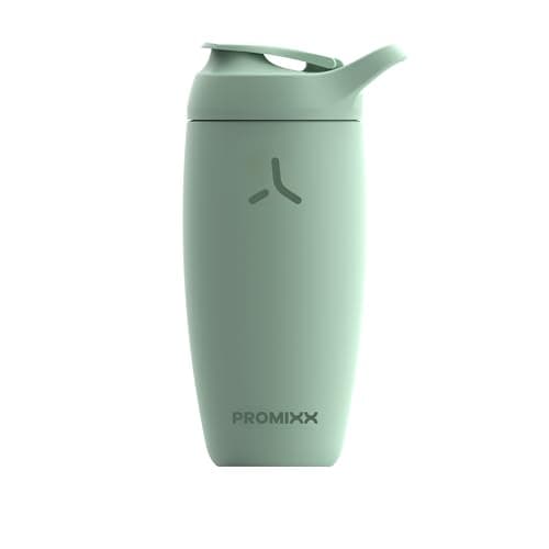 Image of Promixx Pursuit Shaker Bottle New Edition - Insulated Stainless Steel Water Bottle and Blender Cup, 550ml, Seagrass Green