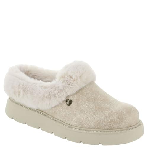 Image of Skechers Women's Keepsakes Lite Cozy Blend Slippers, Off White Textile, 5 UK