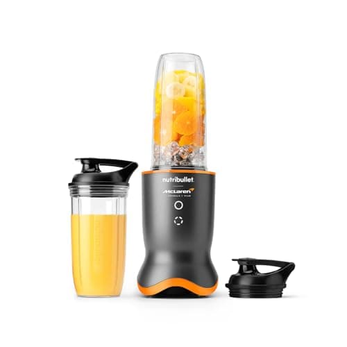 Image of nutribullet Ultra 1200W Blender in Collaboration with McLaren Formula 1 Team - Grey with Papaya Trim - Rapid Extractor Blade Crushes Ice & Frozen Fruit for Smoothies & Juices - Powerful & Quiet
