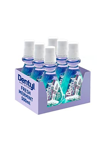 Image of Dentyl Dual Action CPC Mouthwash, 12hrs Fresh Breath & Total Care, Alcohol Free, Mermaid Edition Fresh Mer-Mint, 6x500ml
