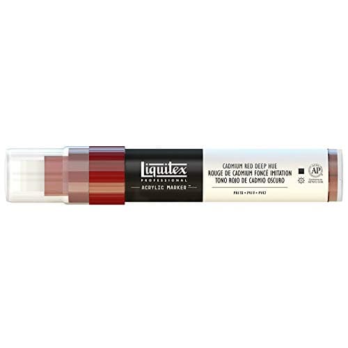 Image of Liquitex Professional Paint Marker with 8-15 mm Wide Nib - Cadmium Red Deep Hue