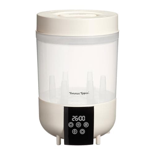 Image of Tommee Tippee Quickdry Steriliser, Steam Steriliser for Baby Bottles and Accessories, 4 Modes, 26-Minute* Cycle, Kills Viruses and 99.9% of Bacteria**