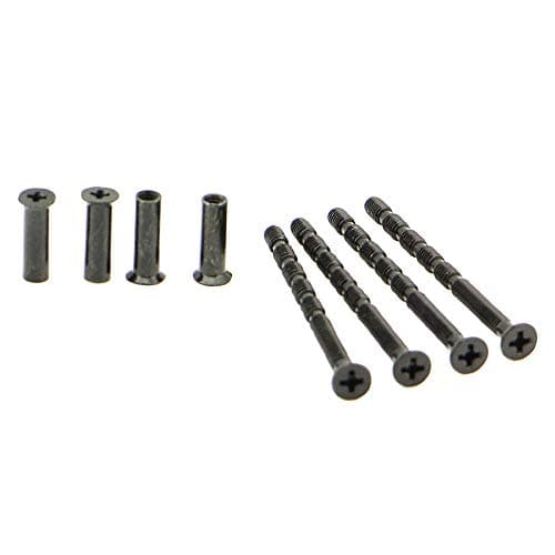 Image of VINLIN 4 Piece Universal Connecting Bolts Plus Sleeves Through Fixings M4 Black Color Door Handle Escutcheon Screws