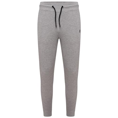 Image of Dare 2b Mens Modulus Drawcord Joggers in Light Grey Jersey Cotton | Soft to wear with Ribbed Cuffed Hems