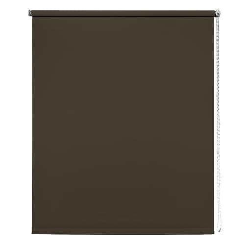 Image of Thermal Blackout Blinds, Chocolate 60cm (23.62"), 165cm Drop - Blackout Roller Blinds For Inside and Outside Recess Fitting - Window Blinds of Multiple Colours and Sizes by New Edge Blinds