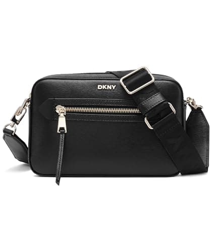 Image of DKNY Women's Bryant AVE Camera Bag Handbag, BLK/Gold, Blk/Gold, Small