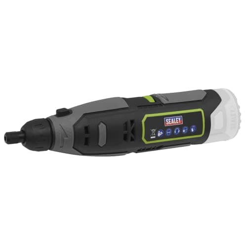 Image of Sealey CP108VMGBO 10.8V Cordless Multipurpose Mini Grinder & 50pc Accessory Kit - Body Only,Black