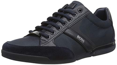 Image of BOSS Mens Saturn Lowp Low-Profile Trainers with Bamboo-Charcoal Lining Size 7