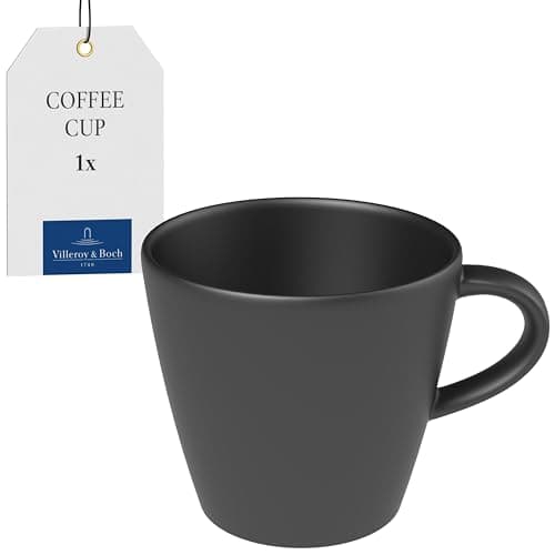 Image of Villeroy & Boch - Manufacture Rock Coffee Cup, Slate-Look Premium Porcelain Cup, 150 ml, matt Black