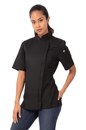 Image of Chef Works Women's Bcwsz006blkxs Chef s Jacket, Black, XS UK