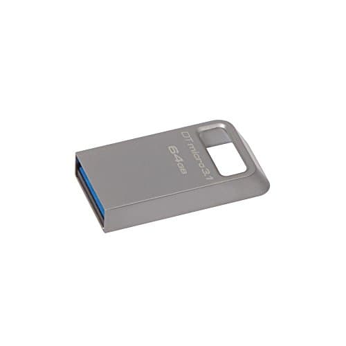 Image of Kingston DataTraveler Micro 3.1 DTMC3/64GB Ultra-Small and Capless USB 3.1, Silver