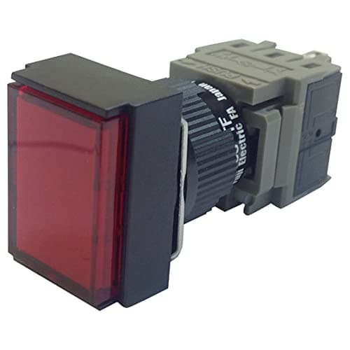 Image of AH165-TFR11 | FUJI FLUSH RECTANGULAR HEAD RED 1NO+1NC