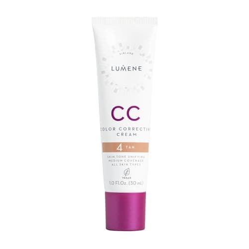 Image of LUMENE CC Cream Color Correcting Cream Foundation | SPF 20 | Medium Coverage | Lightweight and Antioxidant-Rich | Hydrates While Reducing Redness | All Skin Types | Vegan | 30 ml | Tan
