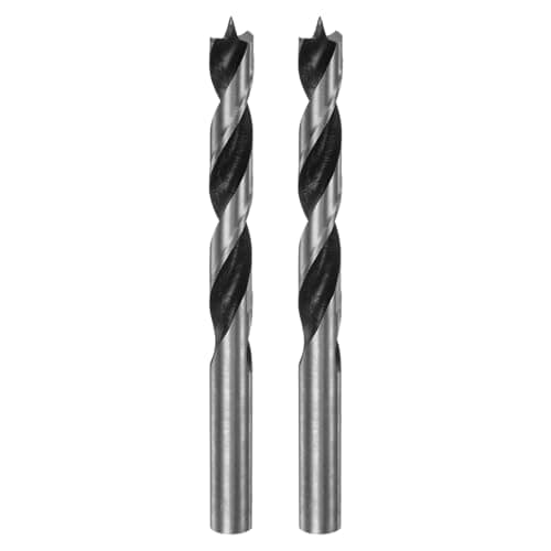 Image of sourcing map 2pcs Brad Point Drill Bits 10mm(25/64") Dia Straight Round Shank Drill Metric Brad Point 3.1" Drilling Depth Spiral Twist Drill Bits for Carpenter Woodworking Plastic Rubber