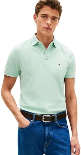 Image of Tommy Hilfiger Men's 1985 Regular Polo MW0MW17770 S/S Polo, Green, XL