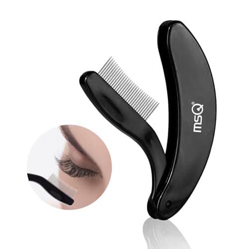 Image of MSQ Folding Eyelash Comb Separator Foldable Lash Comb Eyebrow Mascara Applicator Eyelash Comb Eyelash Separator Eyelash Brush