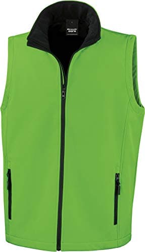 Image of Result R232M Printable Softshell Bodywarmer - Vivid Green, Large