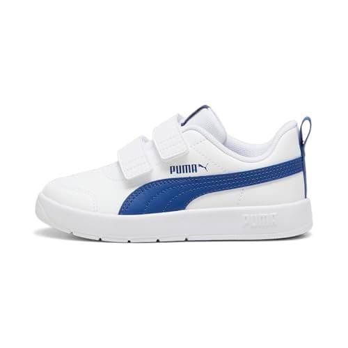 Image of PUMA Courtflex V3 Sneakers Trainers Kids Unisex - PUMA White-Clyde Royal - Kids Size UK 13