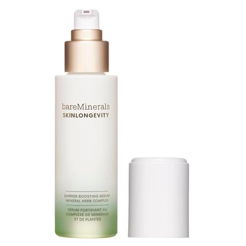 Image of bareMinerals SKINLONGEVITY Barrier Boosting Serum - Mineral Herb Complex, Niacinamide, Lightweight, Strengthens Skin Barrier, Boosts Hydration, Vegan, Safe for Sensitive Skin