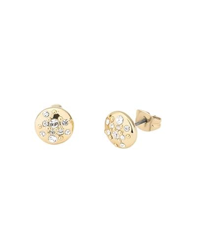 Image of Karen Millen Crystal Sprinkle Stud Earrings For Women (Gold/Clear Crystal)
