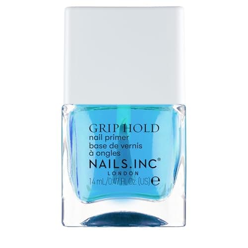 Image of Nails Inc Grip Hold Nail Primer Base Coat With AHA's, Advanced Polish Adhesion, Colour Locking Formula, Improves Nail Lacquer, Long Wear, Smoothening Nail Care, Priming Nail Base Coat, 14 ML
