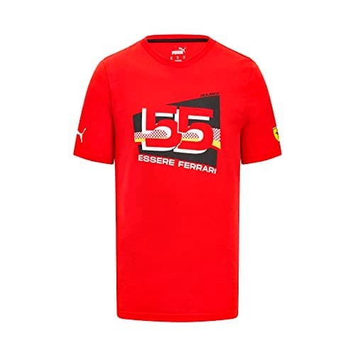 Image of Scuderia Ferrari - Carlos Sainz Driver T-Shirt - Men - Red - Size: 3XL