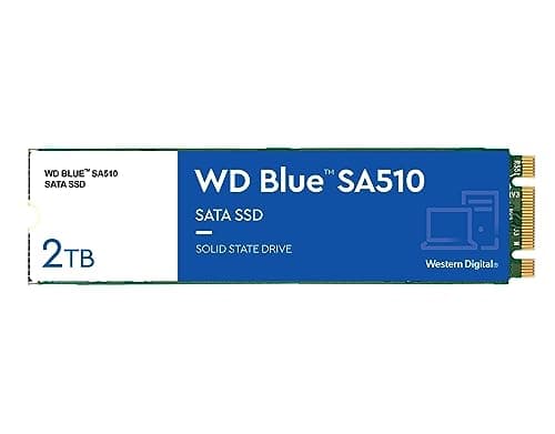 Image of WD Blue SA510 2 TB, M.2 SATA SSD, up to 560 MB/s, Includes Acronis True Image for Western Digital, Disk & Cloning Migration, Flexible backup & recovery, ransomware protection