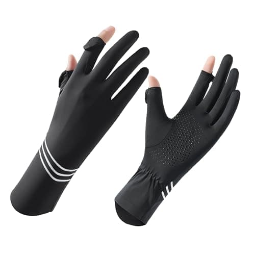 Image of Moonlove Women Men UV Protection Touchscreen Gloves with Special Openings Summer Thin Breathable Non-Slip Cycling Driving Full Finger Gloves Touch Screen Outdoor Sunscreen Mittens