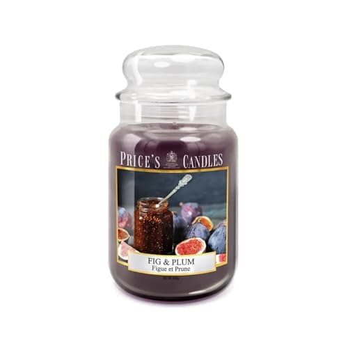 Image of Price's - Fig & Plum Large Jar Candle - Sweet, Delicious, Quality Fragrance - Long Lasting Scent - Up to 150 Hour Burn Time