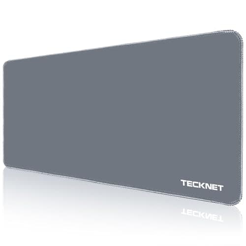 Image of TECKNET Gaming Mouse Mat, 900x400x3mm Large Mouse Pad, Extended Waterproof Mousepad, Non-Slip Rubber Base-Smooth Cloth Surface-Compatible with Laser and Optical Mouse
