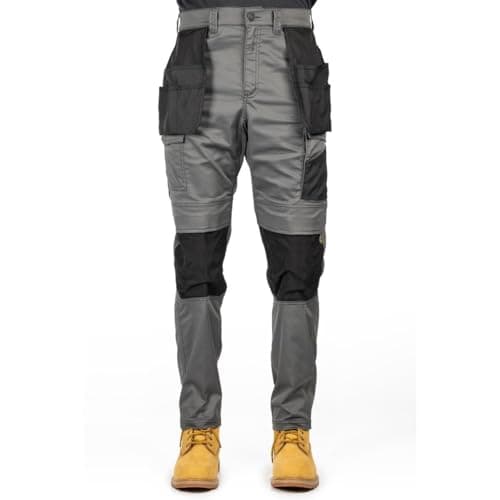 Image of Caterpillar Essential Knee Pocket Stretch Holster Trouser Dark Shadow 40"40"Dark Shadow
