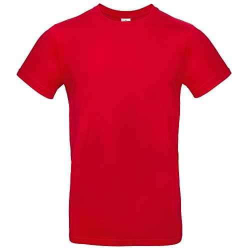 Image of B&C Men's #E190 Tee, Red, XL. TU03T