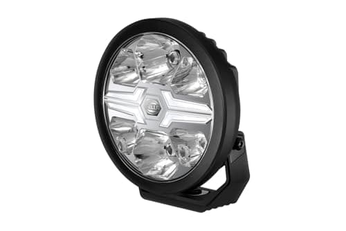 Image of HELLA 1FJ 357 198-051 LED-Spotlight - Blade Black 7" - 12/24V - round - Reference number: 50 - Crystal clear - Light colour: White - Cable: 500mm - frontal sided