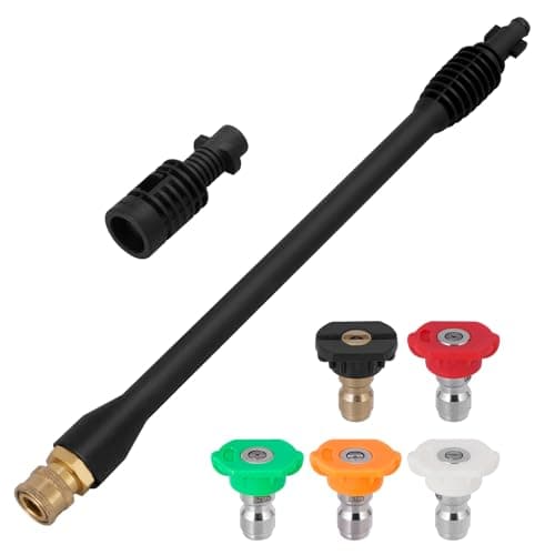 Image of Pressure Washer Lance for Karcher K2-K7 Series for Bosch, with 5 Washer Spray Gun Replacement Nozzles, High Pressure Washer Accessories Spray Gun Extension for Jet Wash Car Patio Cleaning